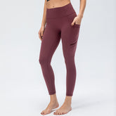 Sport-Leggings mit hoher Taille und zwei Taschen
